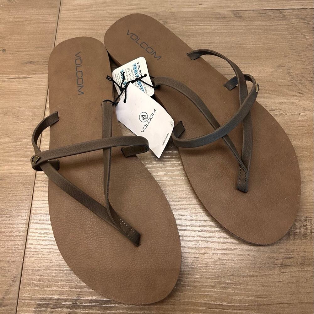 Volcom Womens All Day Long Strap Sandals 8